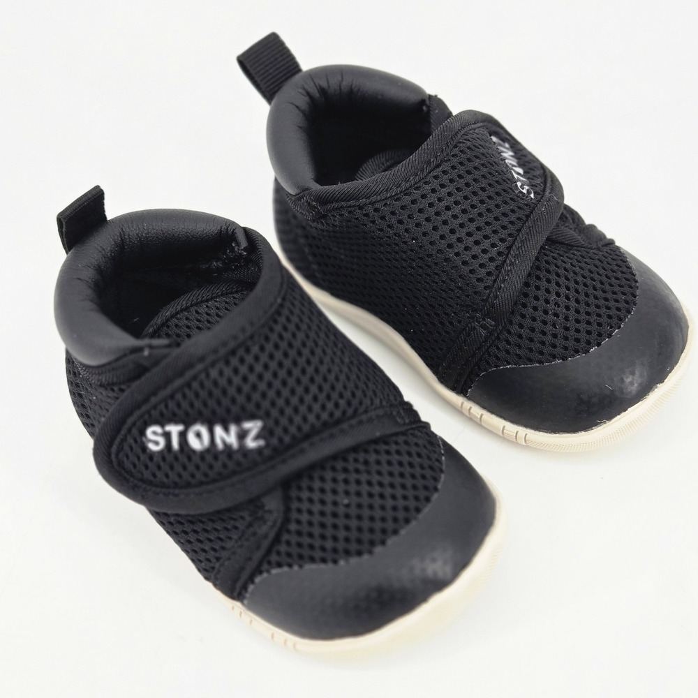 Stonz Cruiser Original Black Baby Shoes Breathable Mesh Sneakers 6-12 M US 4